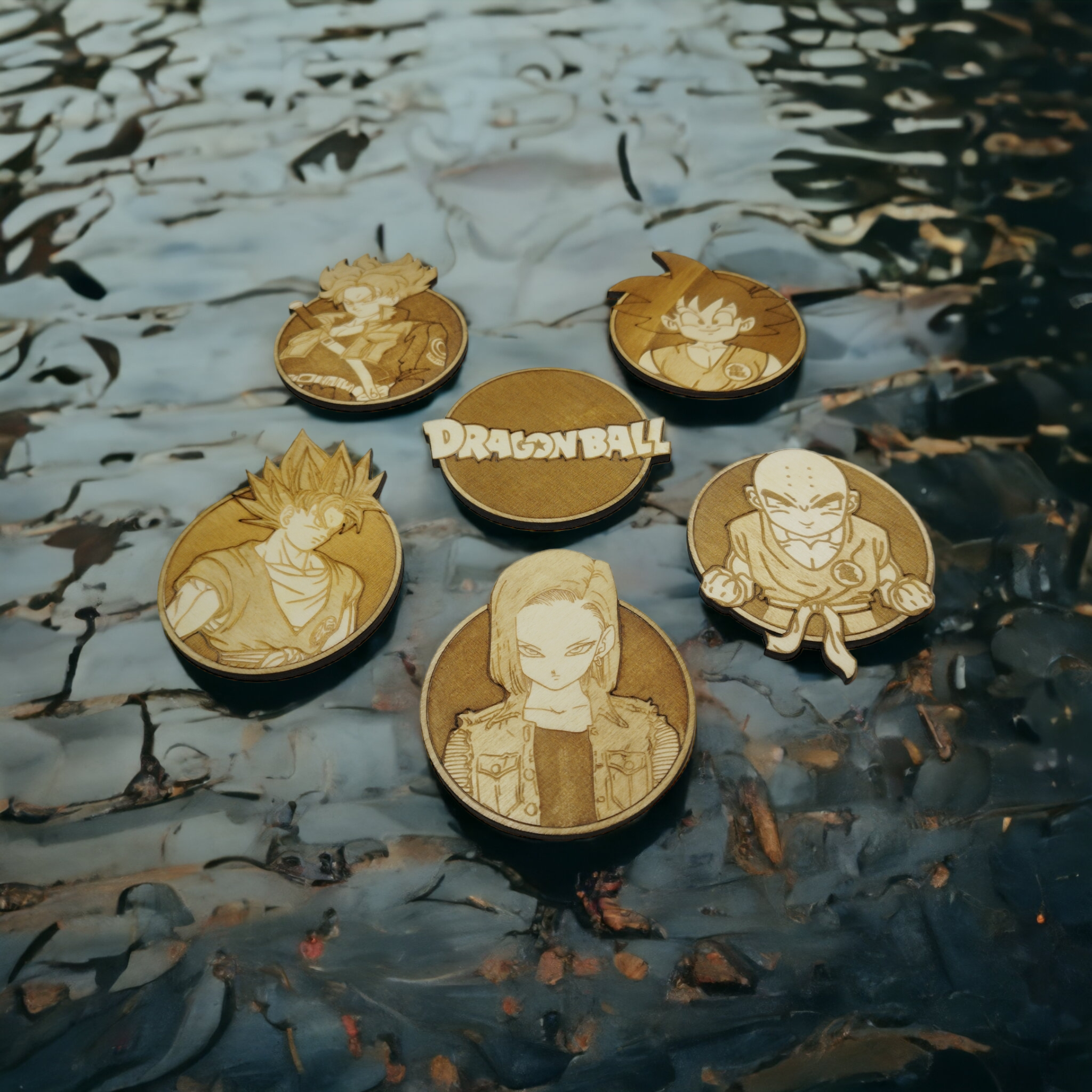 Dragon Ball Wooden Coasters