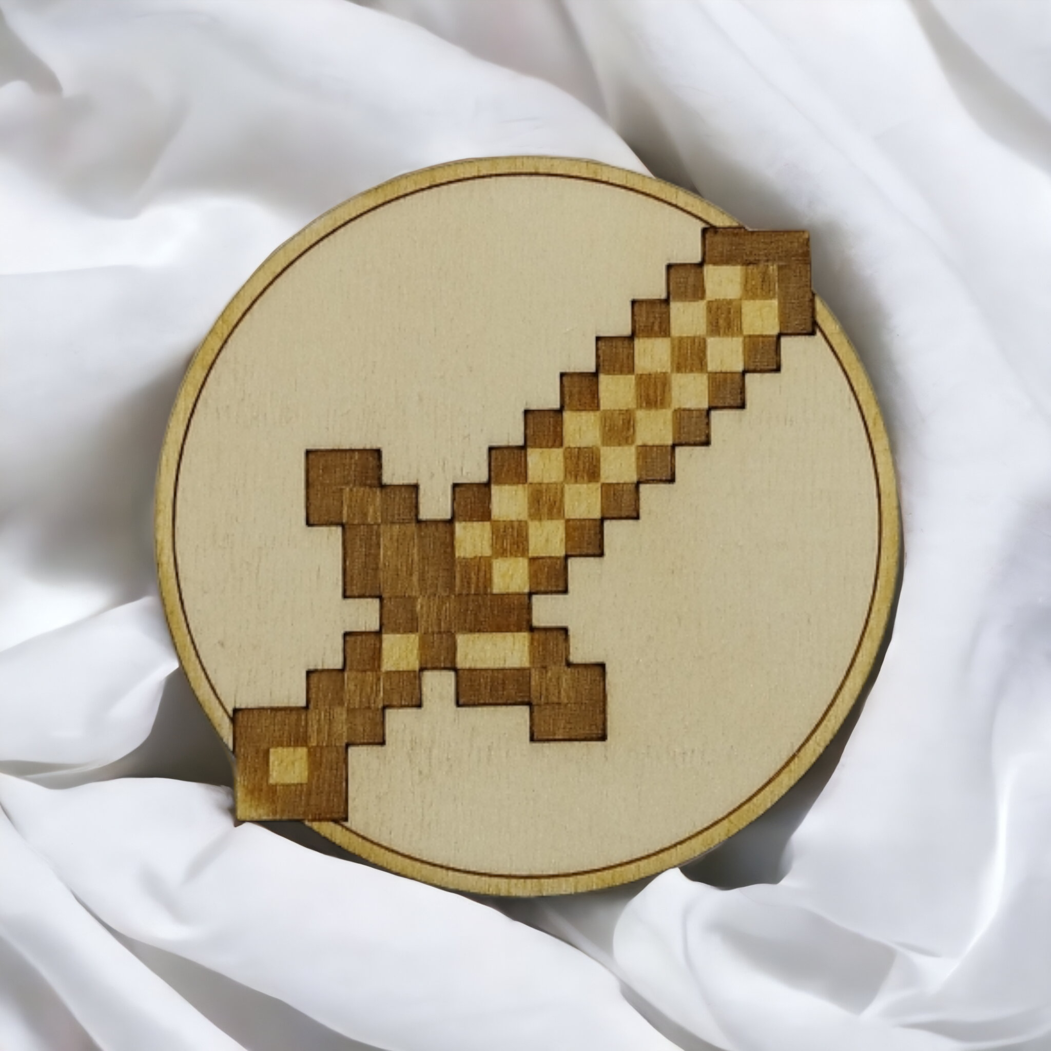 Set of 3 Minecraft Wooden Coasters -4