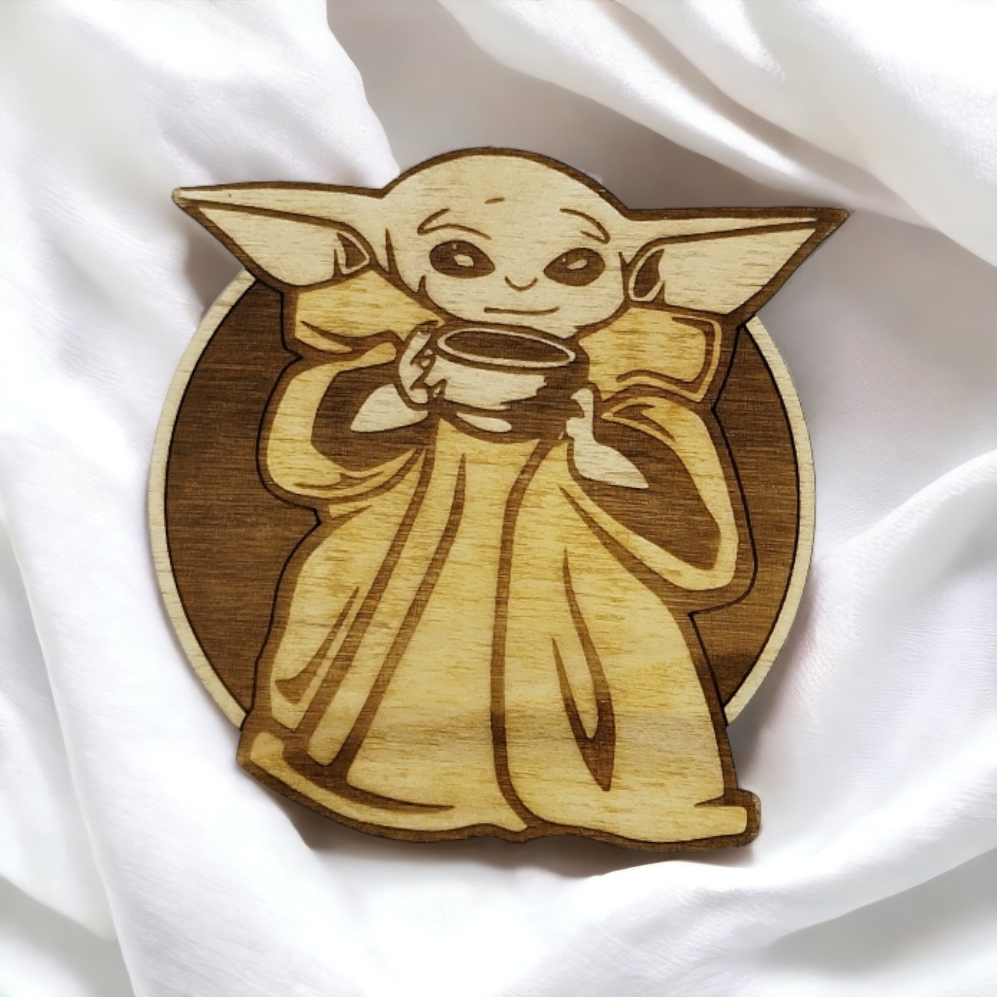 Baby Yoda Wooden Coasters (6-Pack)