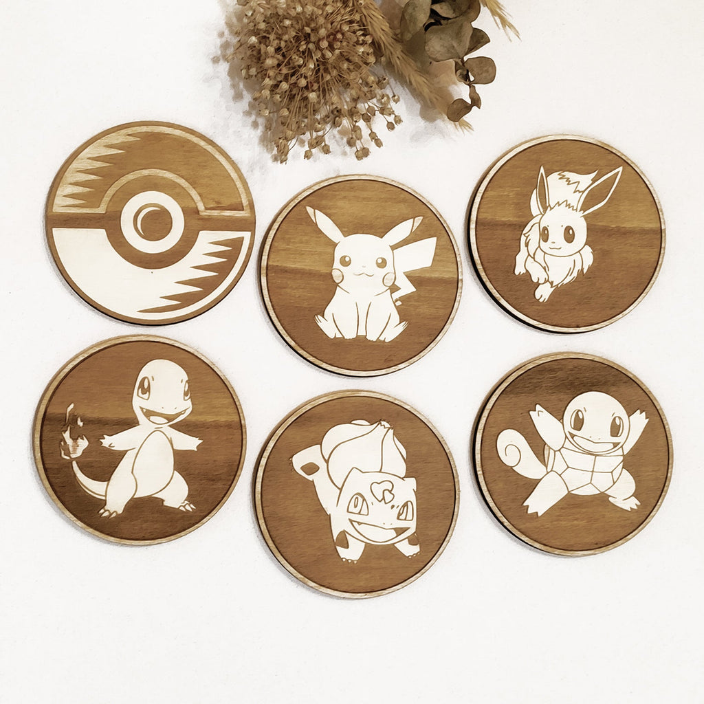 Pokémon Wooden Coasters (6-Pack)