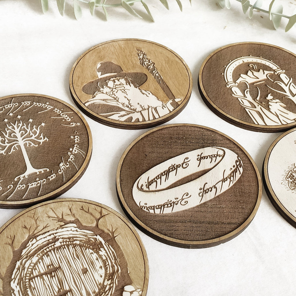 Lord of the Rings Wooden Coasters (6-Pack)