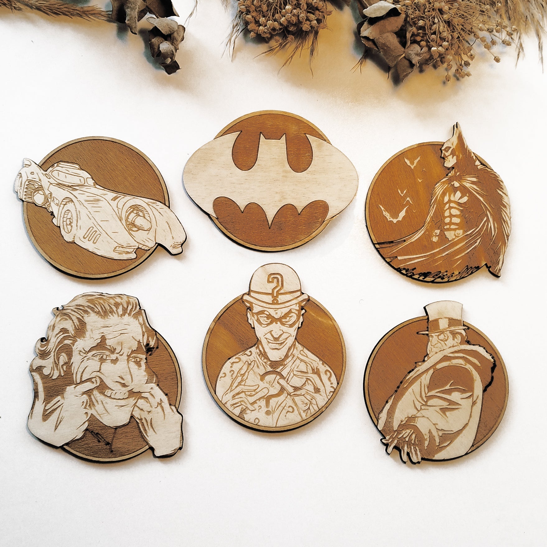 Batman Wooden Coasters (6-Pack)
