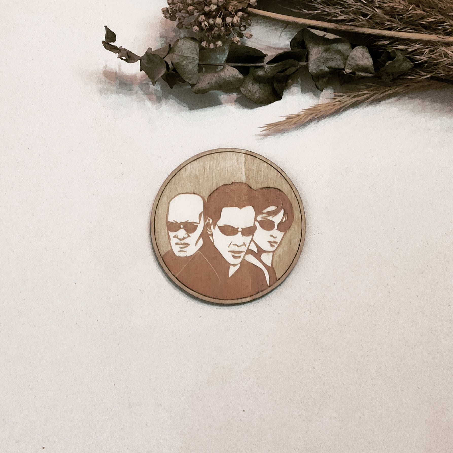 Matrix Wooden Coasters (4-pack)