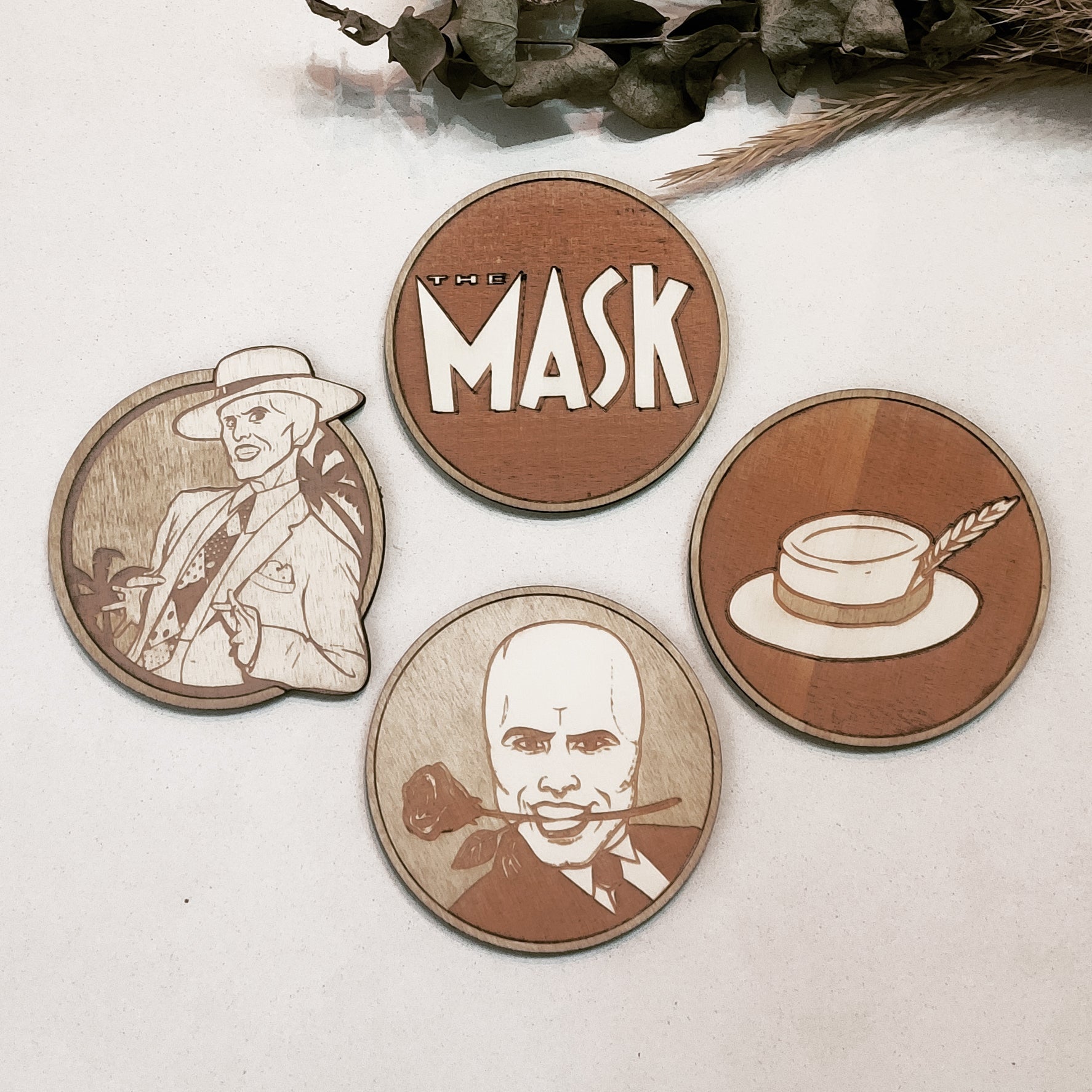 The Mask Wooden Coasters (4-Pack)