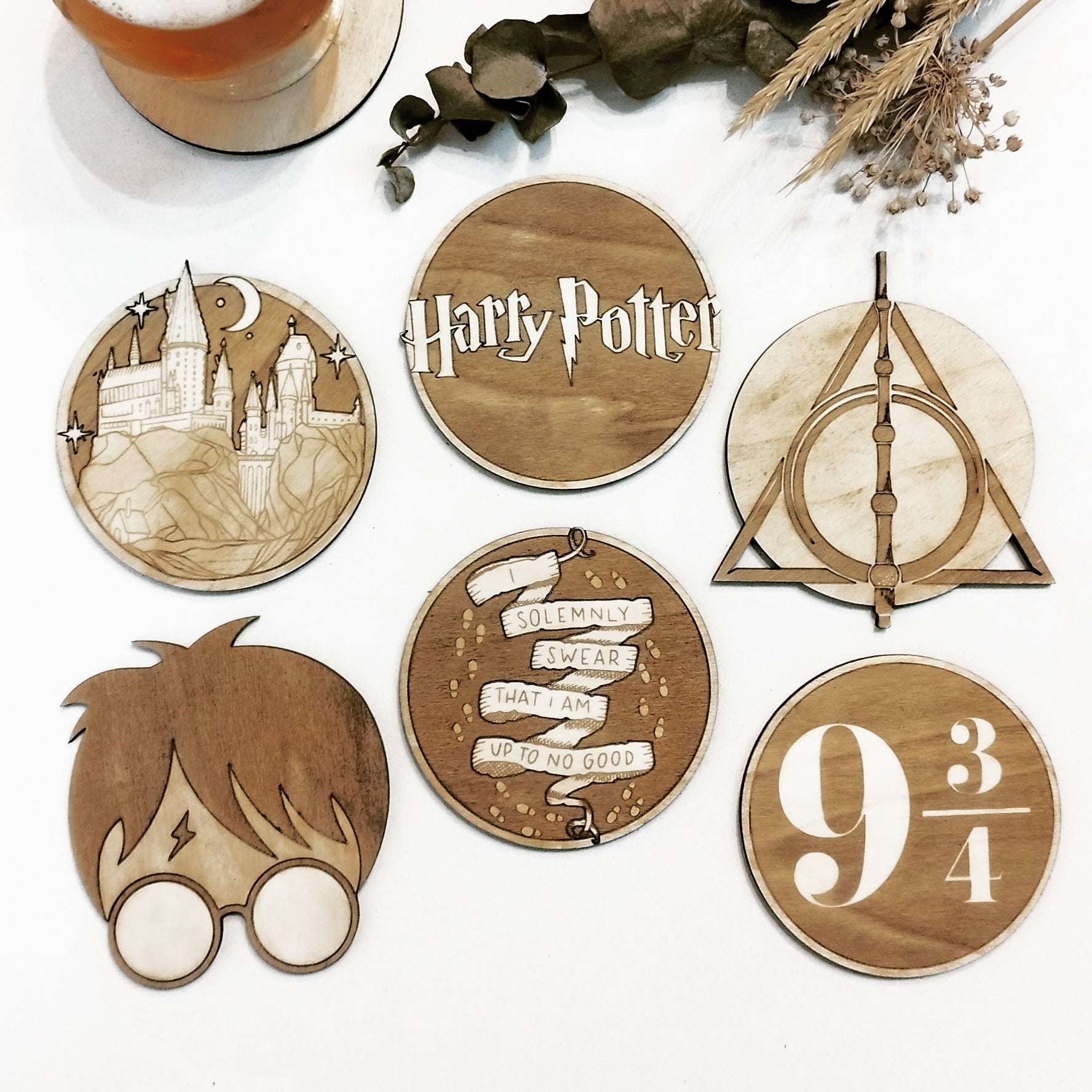 Harry Potter Wooden Coasters (6-Pack)