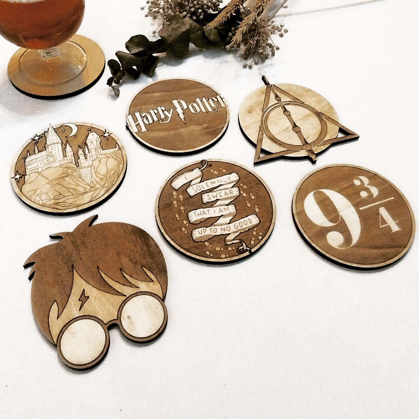 Harry Potter Wooden Coasters (6-Pack)