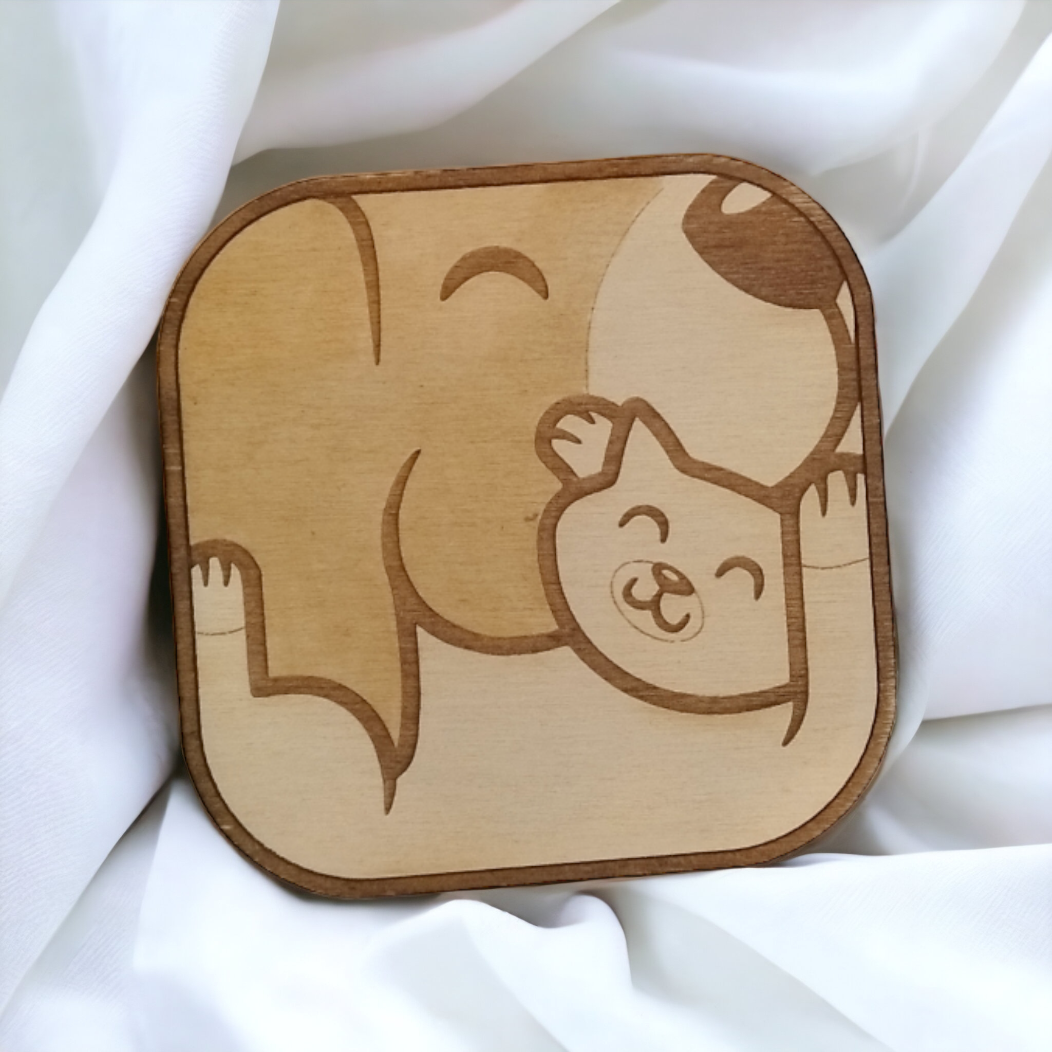 Dog & Cat Wooden Coasters (4-Pack)