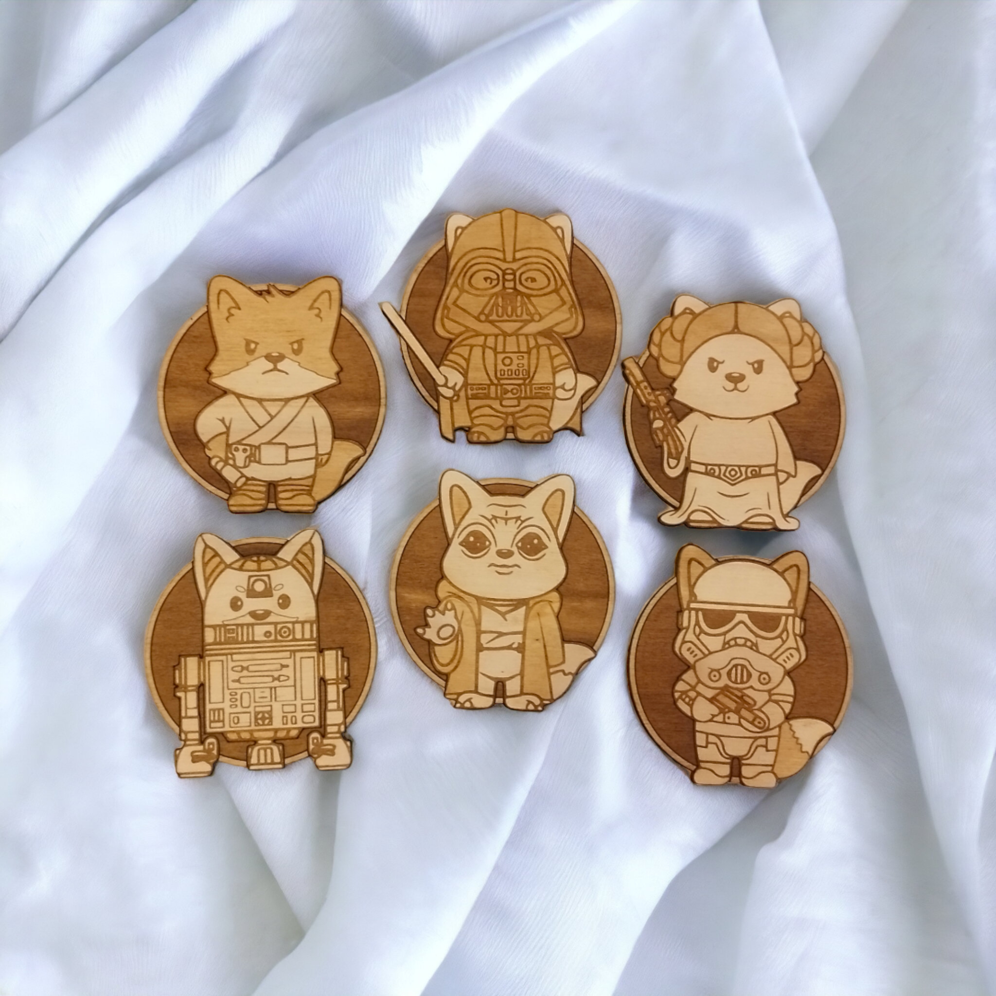 Star Wars Cat Wooden Coasters (6-Pack)