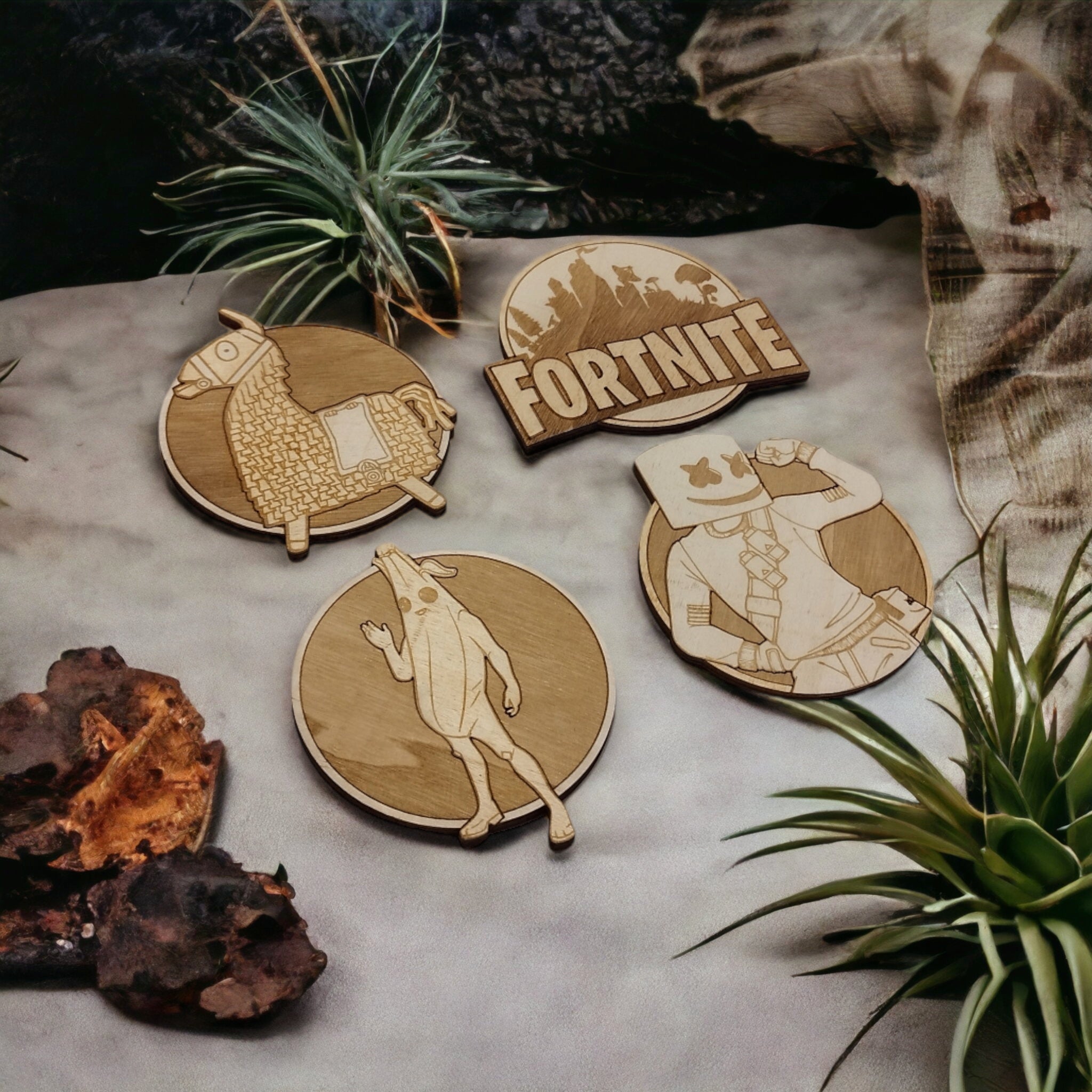 Fortnite Wooden Coasters (4-Pack)
