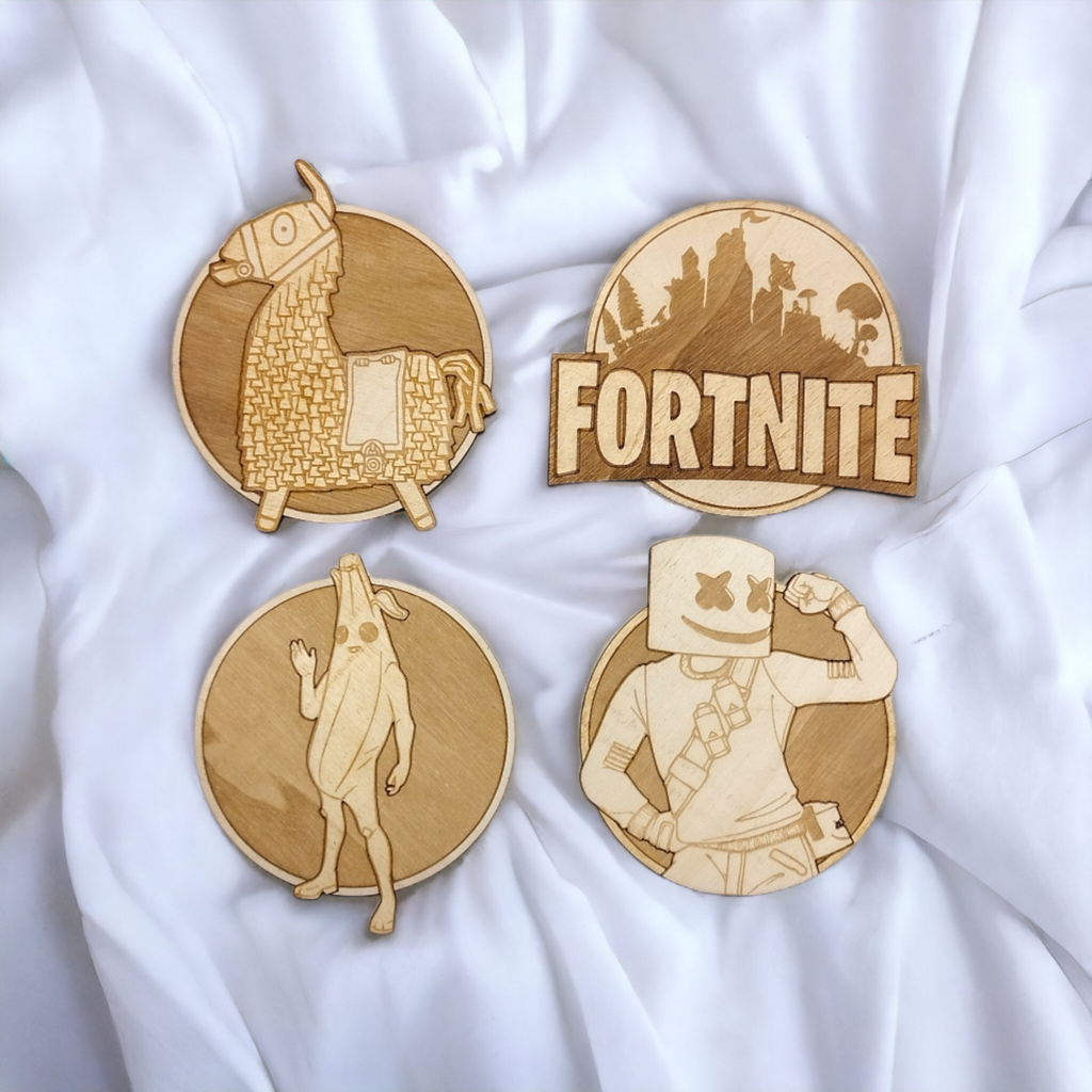Fortnite Wooden Coasters (4-Pack)