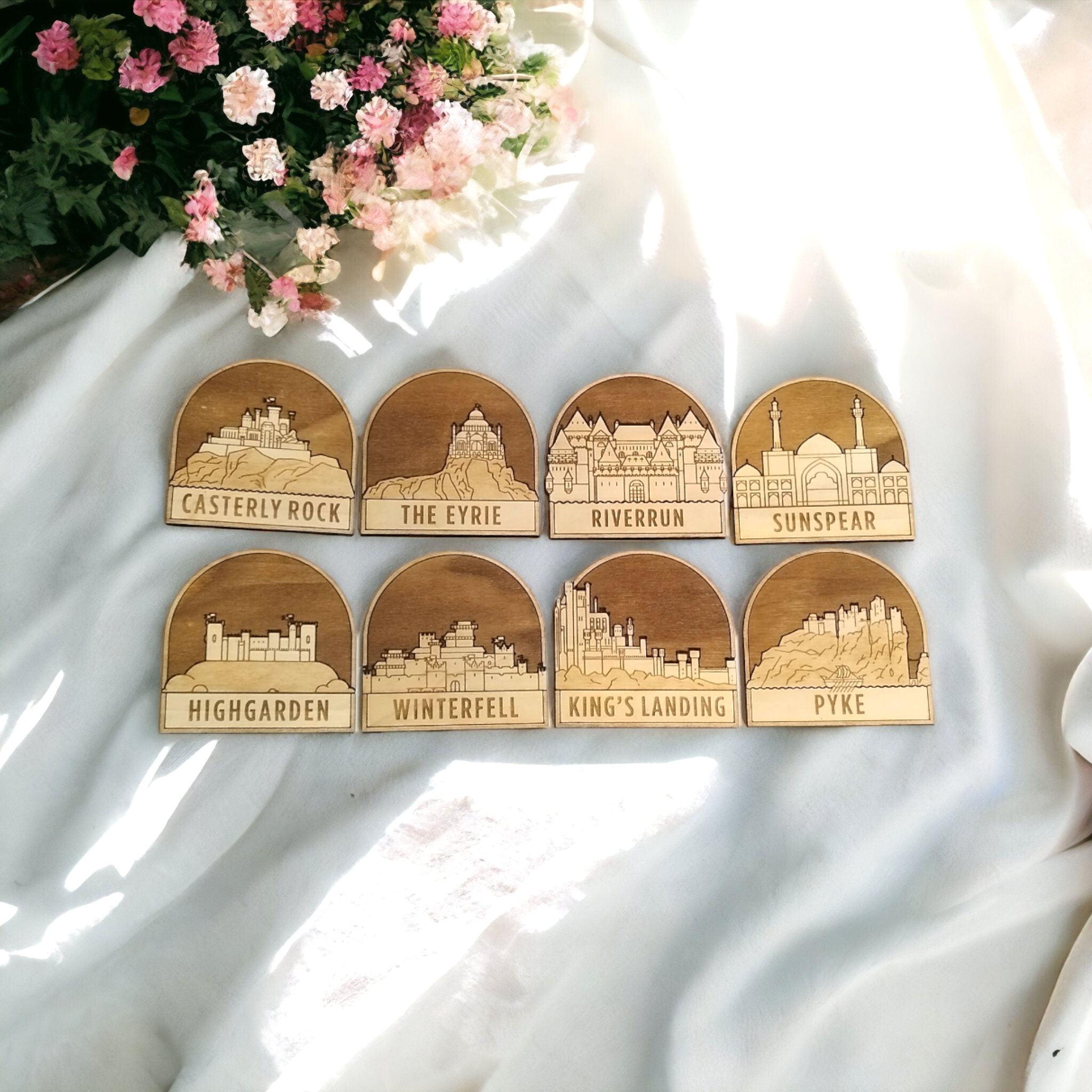 Game of Thrones Places Wooden Coasters (8-Pack)