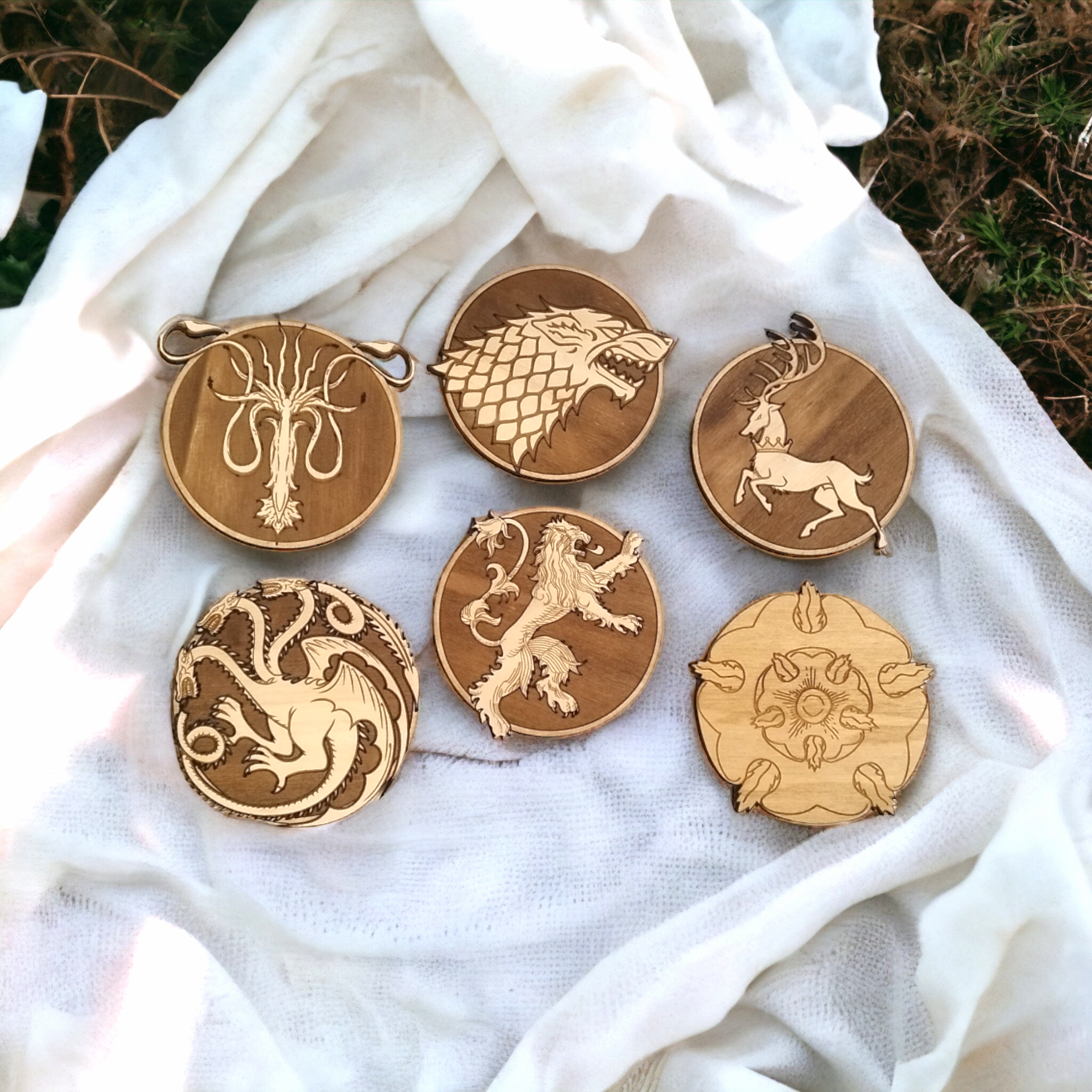 Game of Thrones Houses Wooden Coasters (6-Pack)