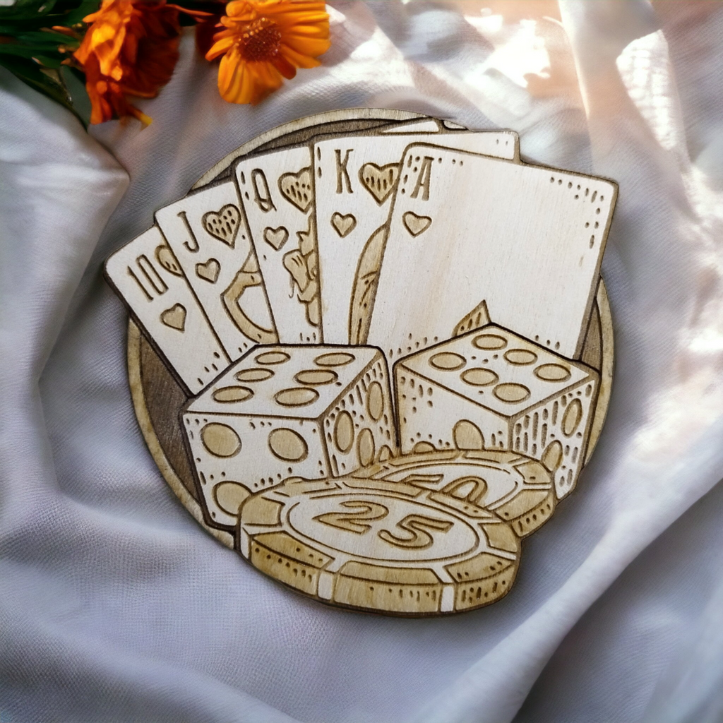 Game Cards Wooden Coasters (6-Pack)