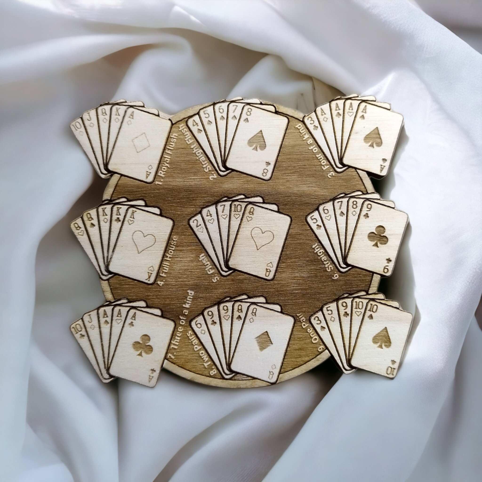 Game Cards Wooden Coasters (6-Pack)